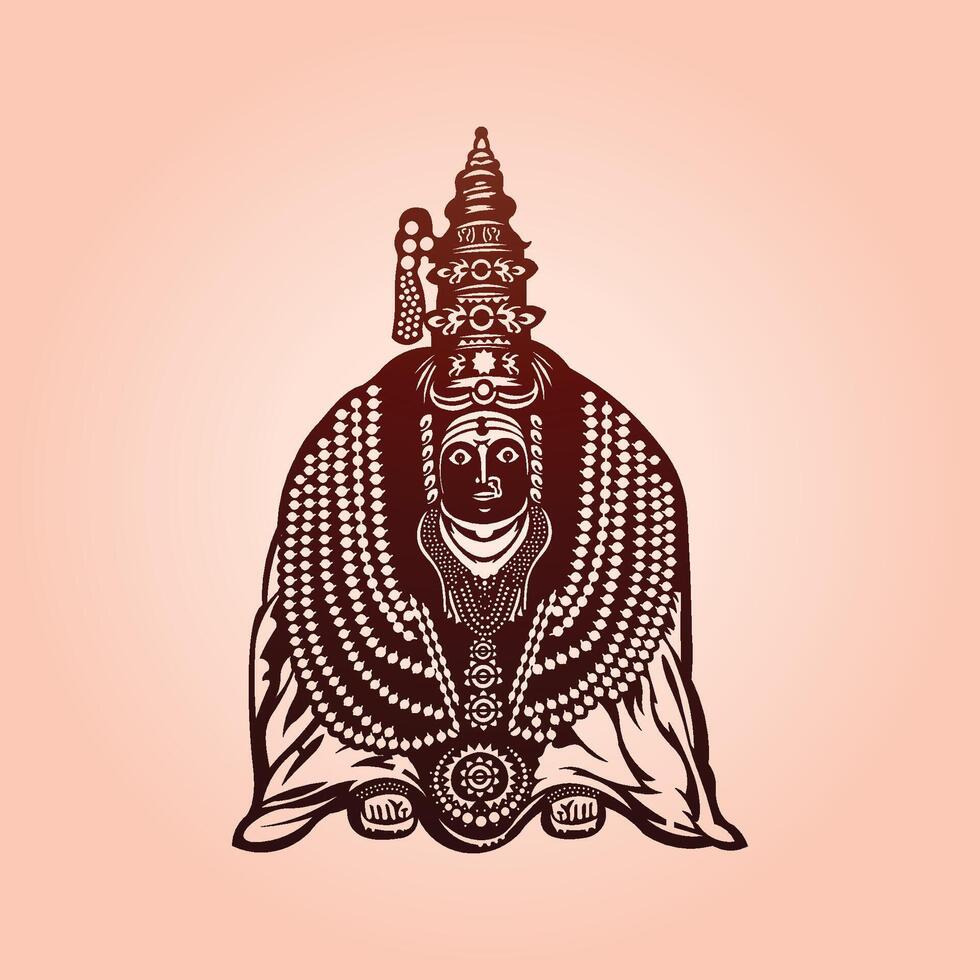 Tuljabhavi Devi design for Metal Cuting vector