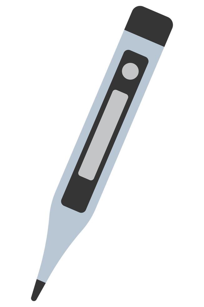 Cartoon illustration of a thermometer isolated on white background. vector