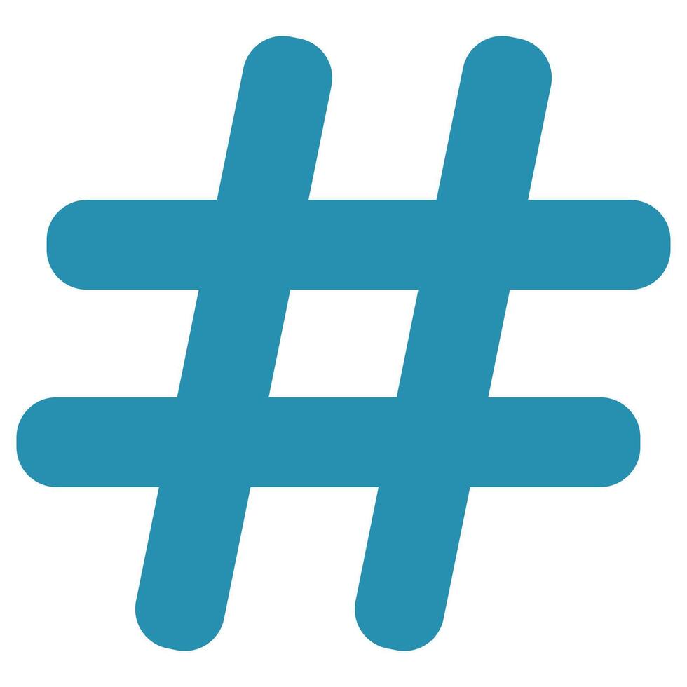 Hashtag illustration isolated on white background. vector