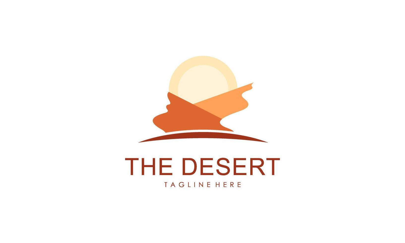 Desert logo design template vector