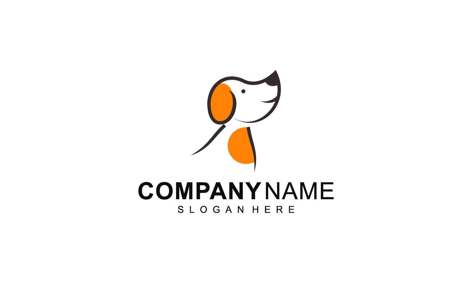 The character of cute dog, puppy logo vector