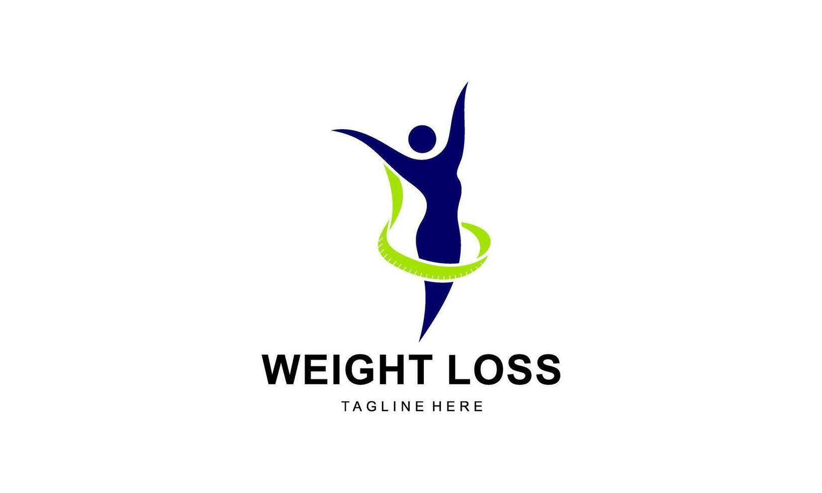 Weight loss concept diet program logo vector