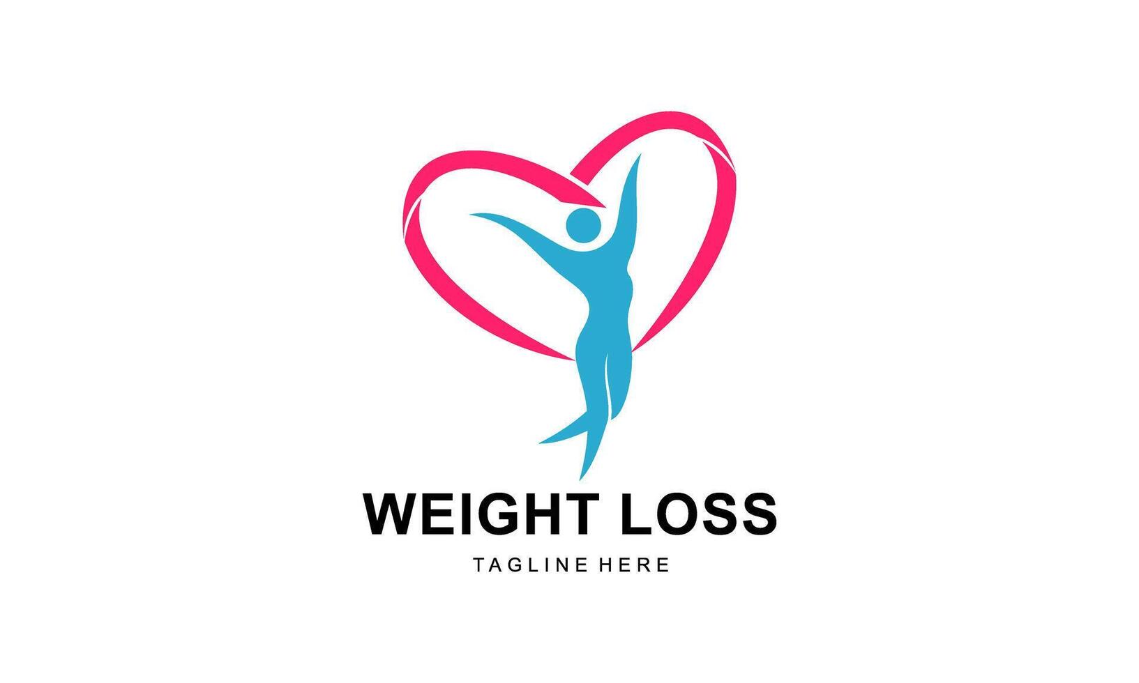 Weight loss concept diet program logo vector