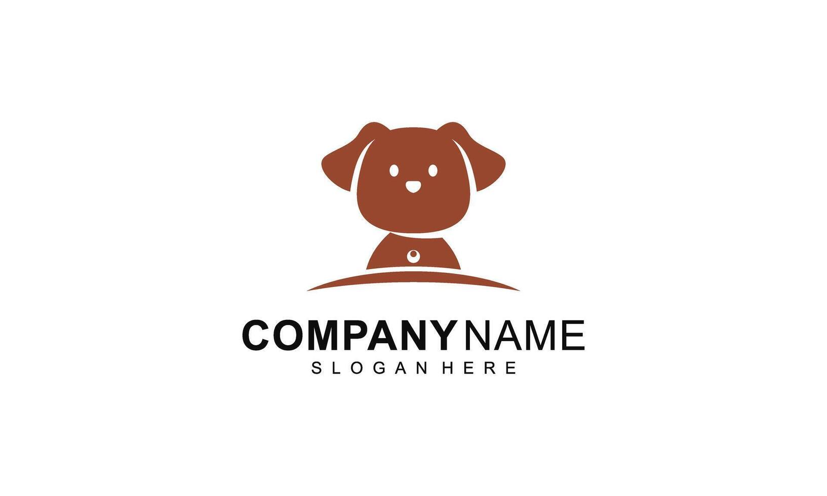 The character of cute dog, puppy logo vector