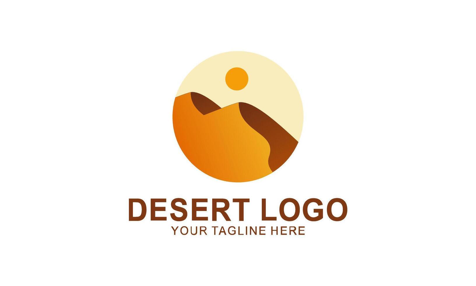 Desert logo design template vector