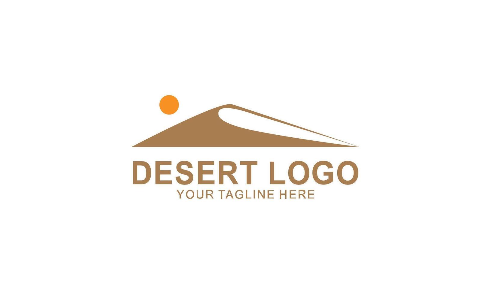 Desert logo design template vector