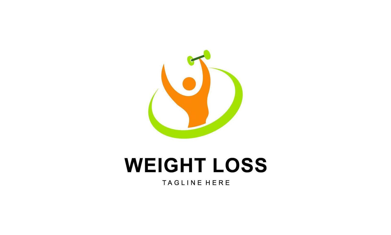 Weight loss concept diet program logo vector