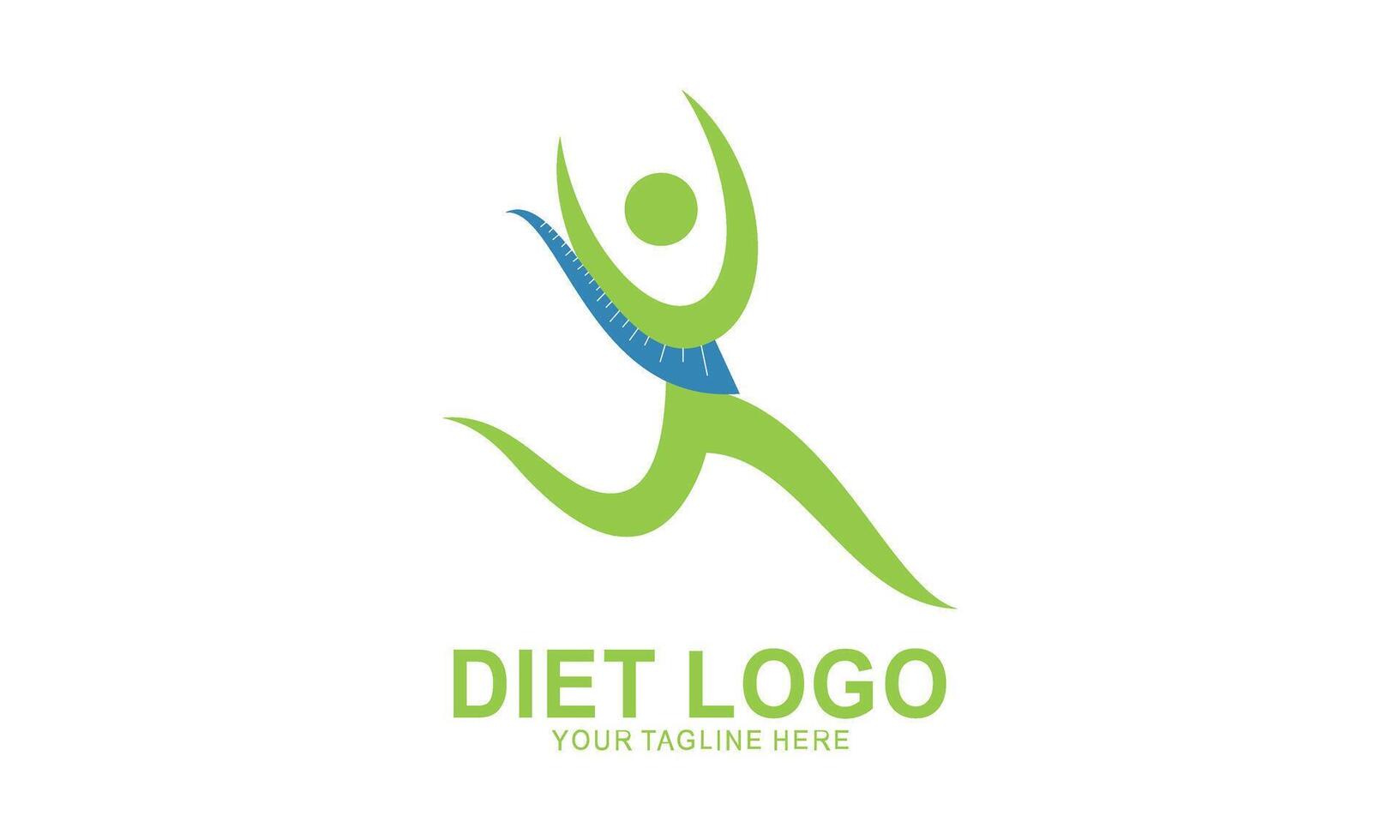 Weight loss concept diet program logo vector
