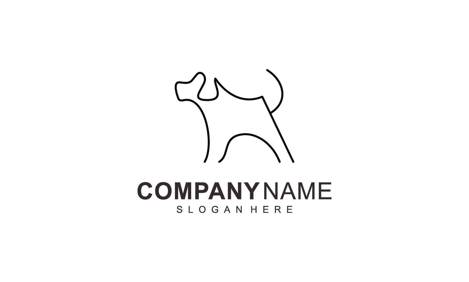 The character of cute dog, puppy logo vector
