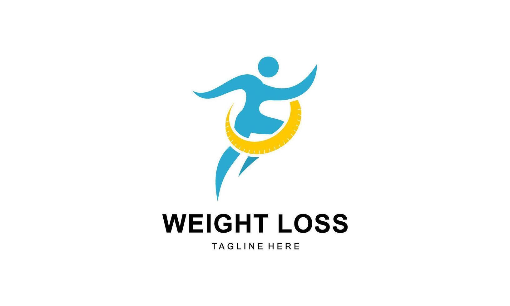 Weight loss concept diet program logo vector