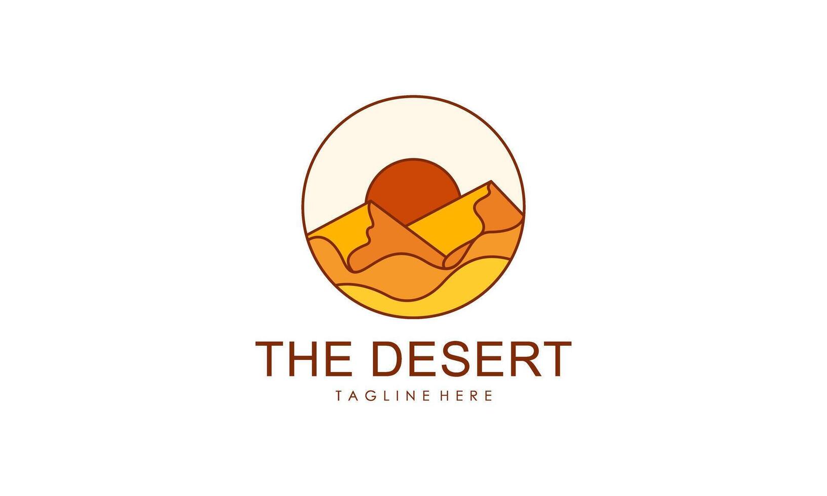 Desert logo design template vector