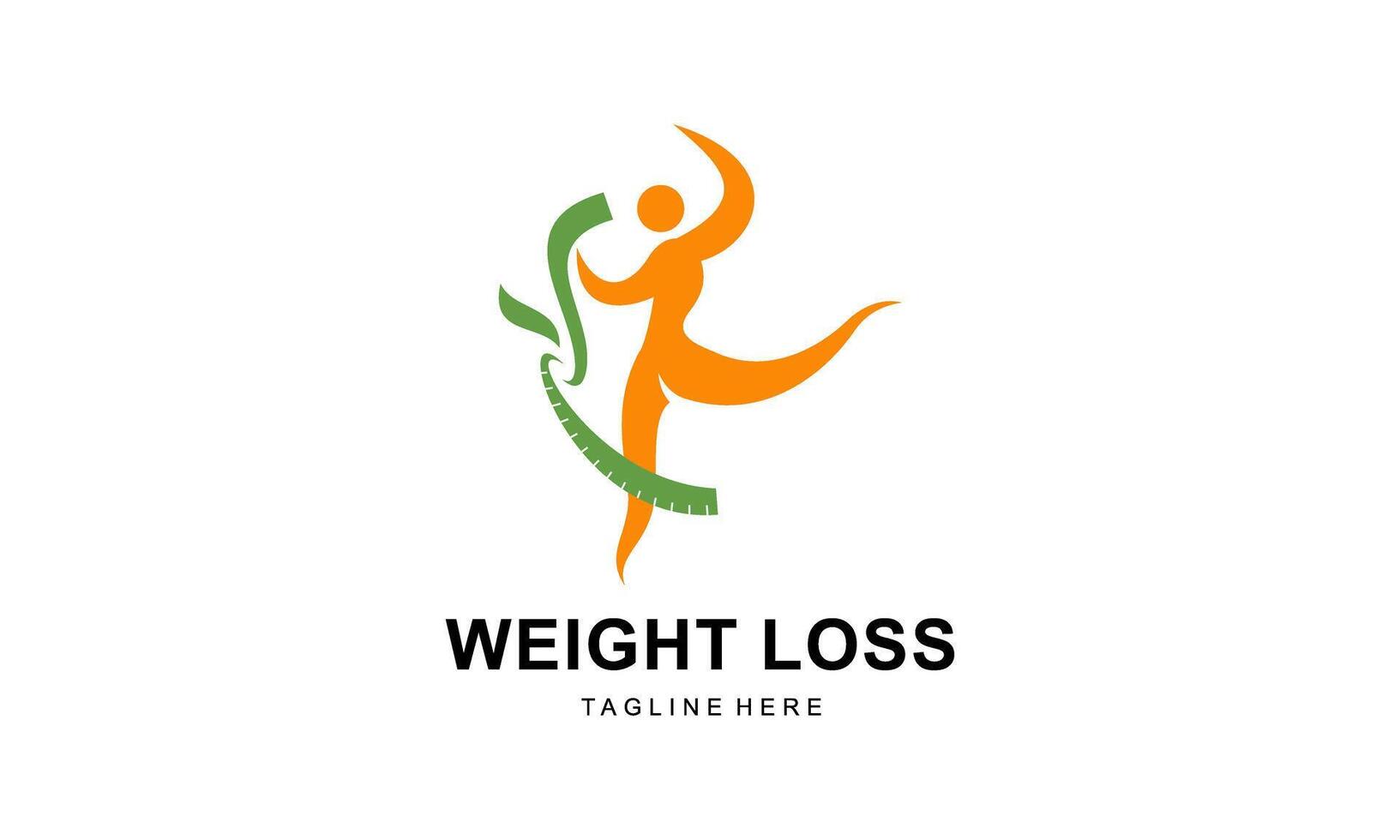 Weight loss concept diet program logo vector