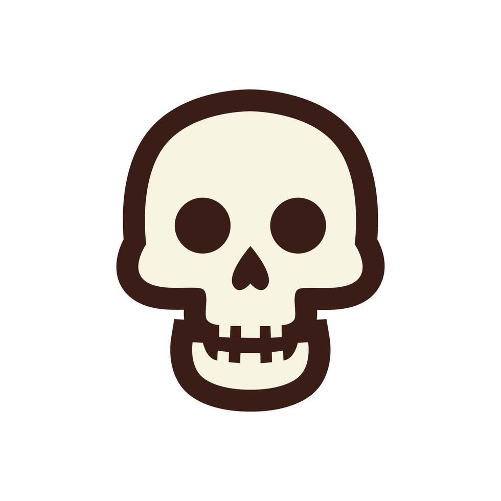 Set of doodle skulls with bones vector