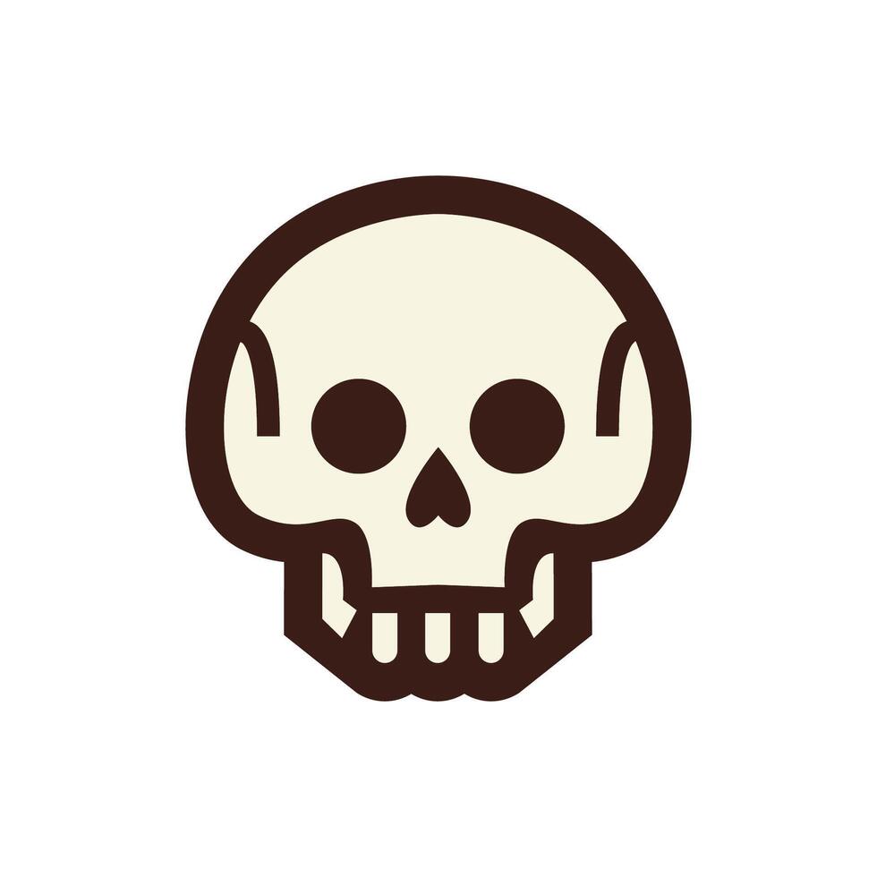 Set of doodle skulls with bones vector