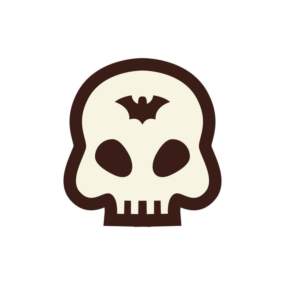 Set of doodle skulls with bones vector