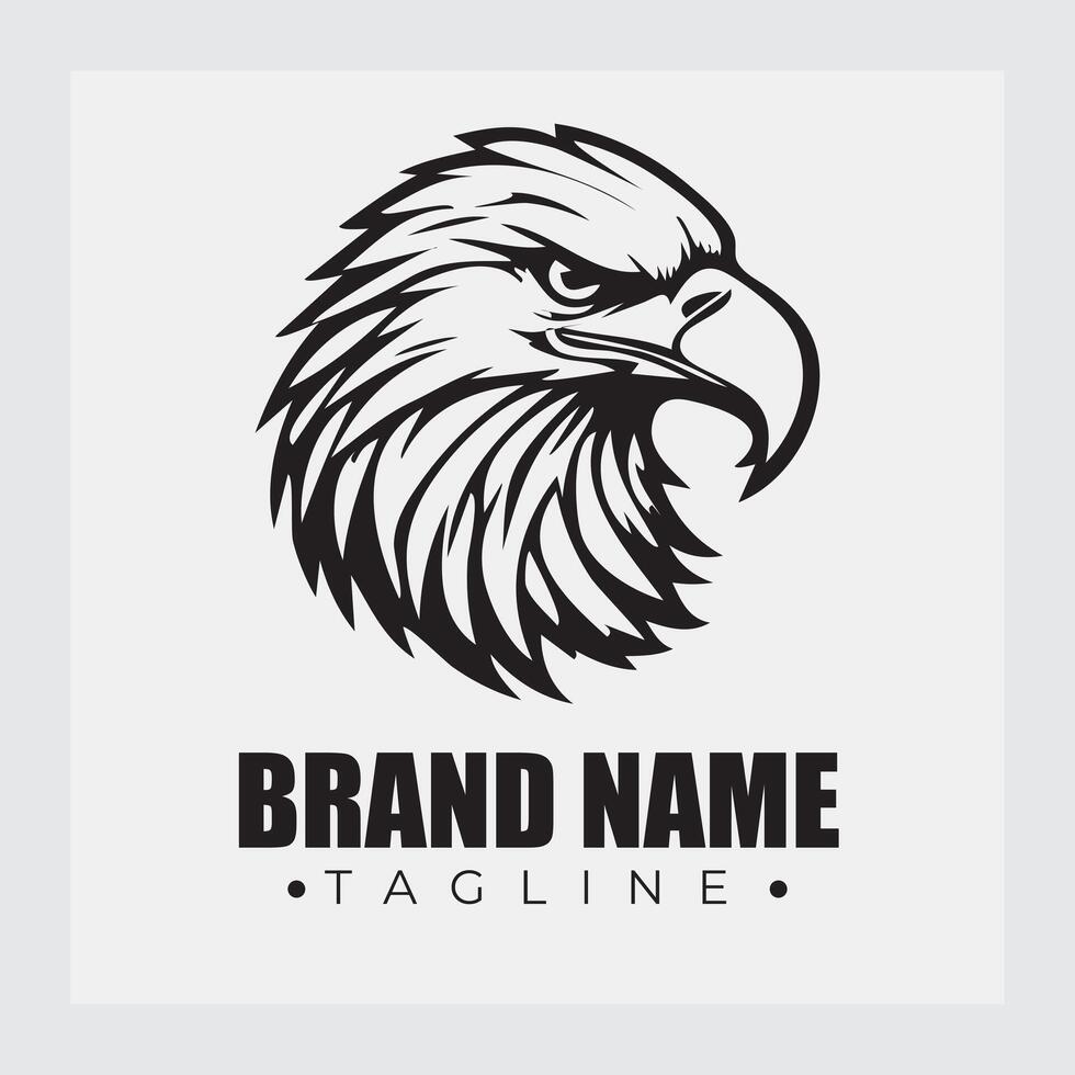 Illustration eagle logo is simple and attractive vector