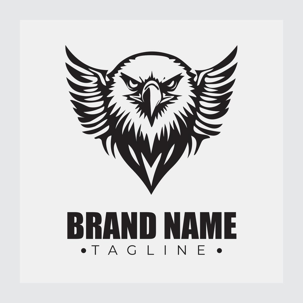 Illustration eagle logo is simple and attractive vector