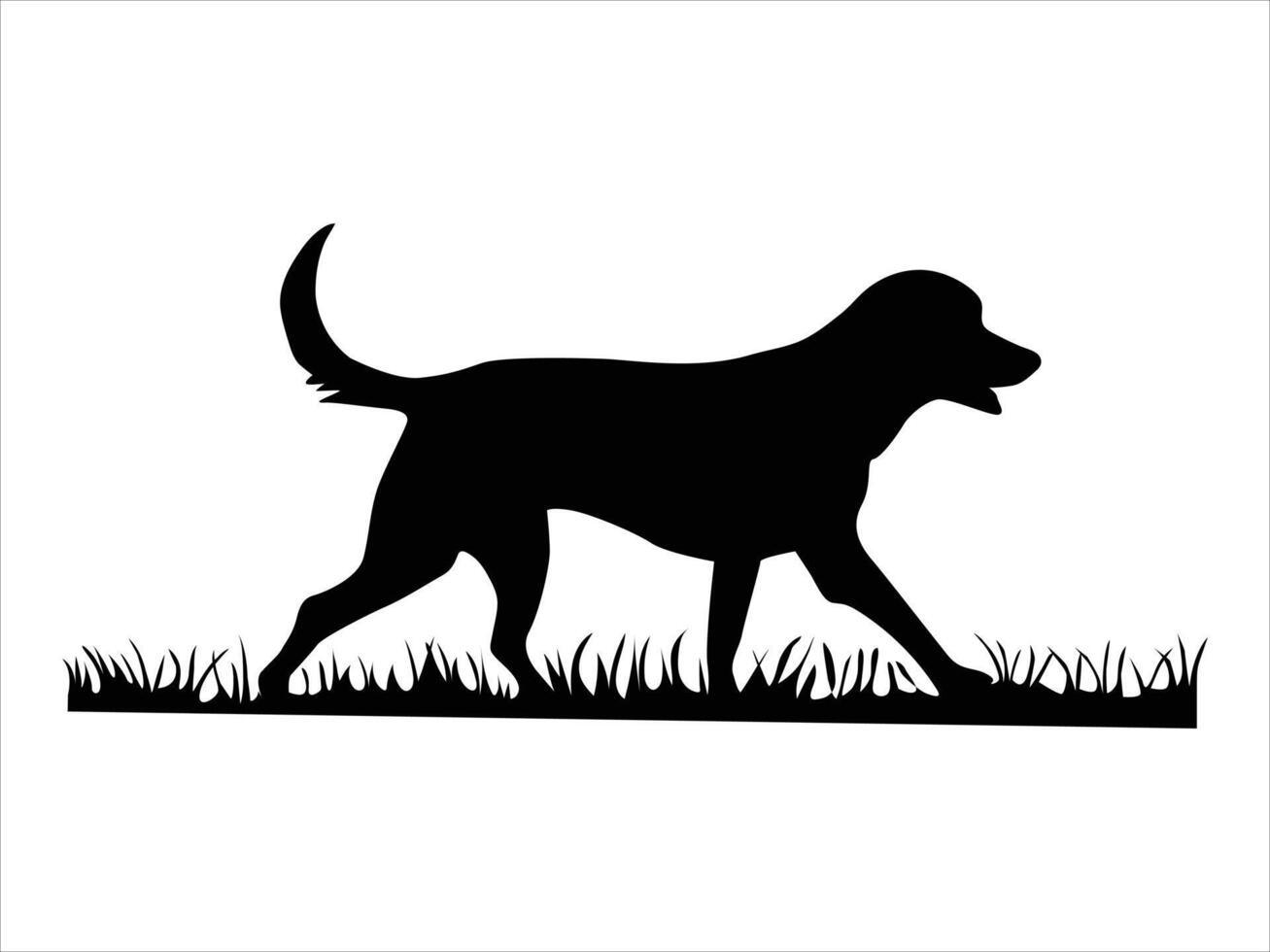 Silhouette of a dog. vector