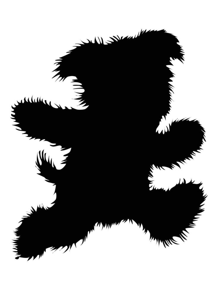 Silhouette of a Miniature Schnauzer puppy. vector