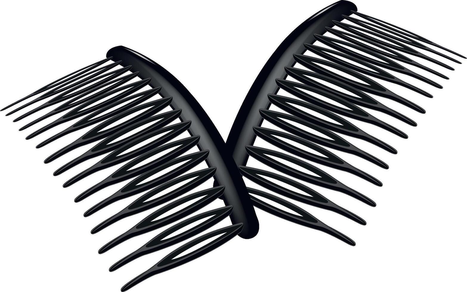 Female hair clip to collect and stop hair- vector