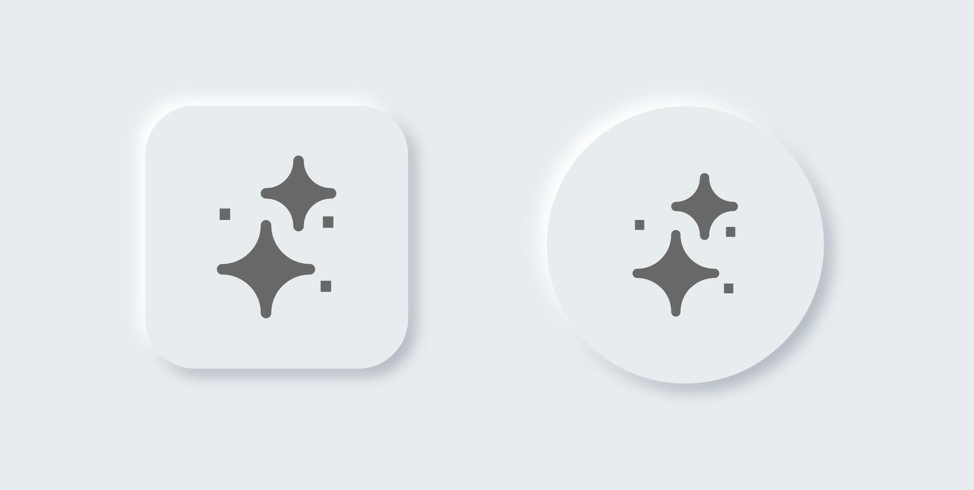Highlight solid icon in neomorphic design style. Favourite signs illustration. vector