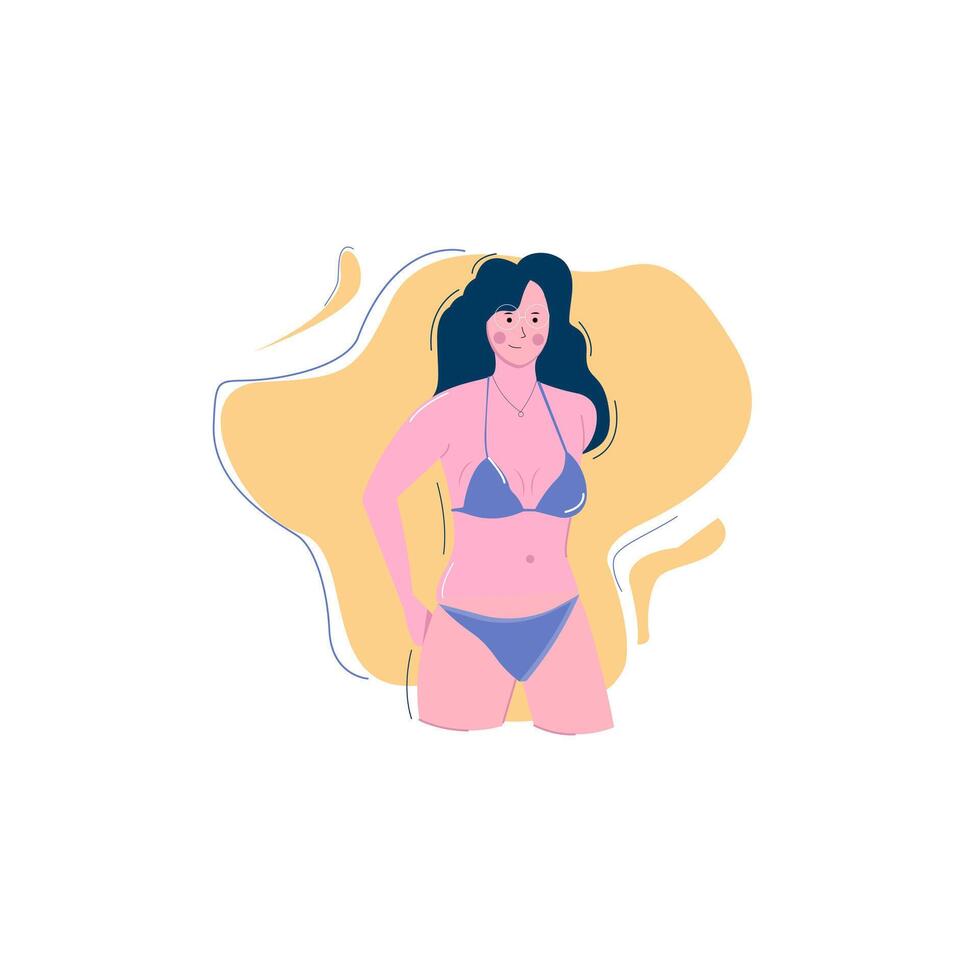 girl in bikini vector