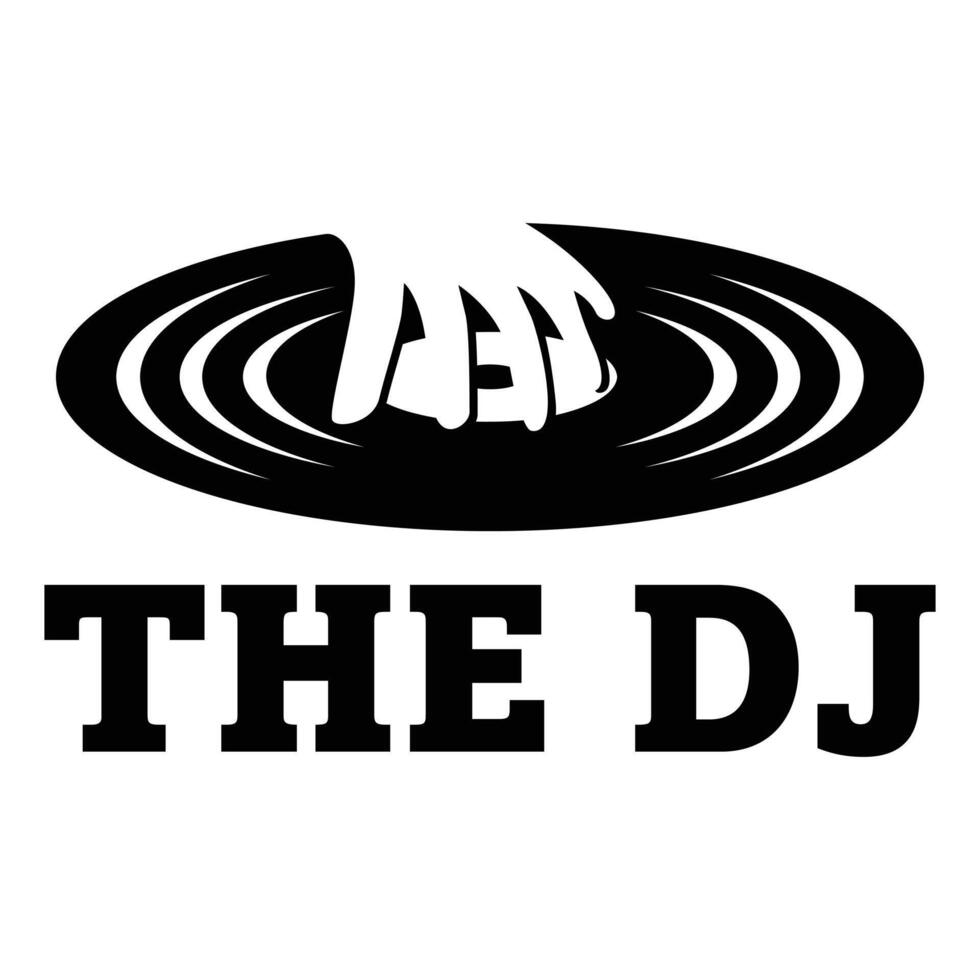 The DJ logo minimalist design vector
