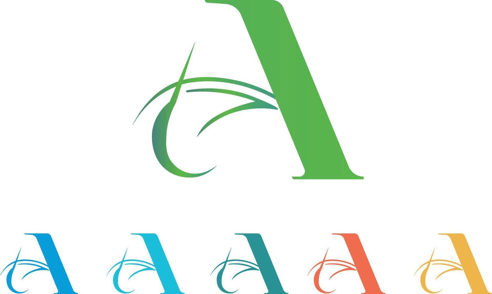 Letter A logo , Gradiand Color Letter logo, Colorful A Letter Logo Design vector