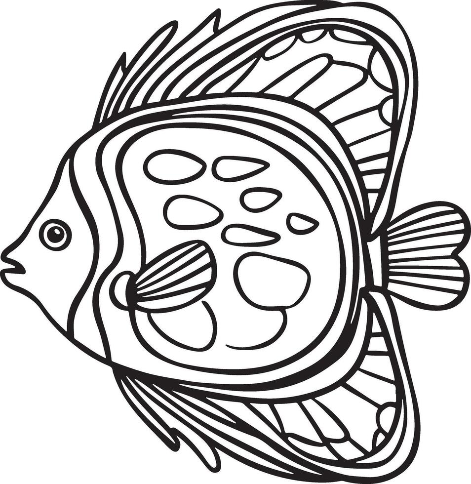 Artwork of butterfly fish vector