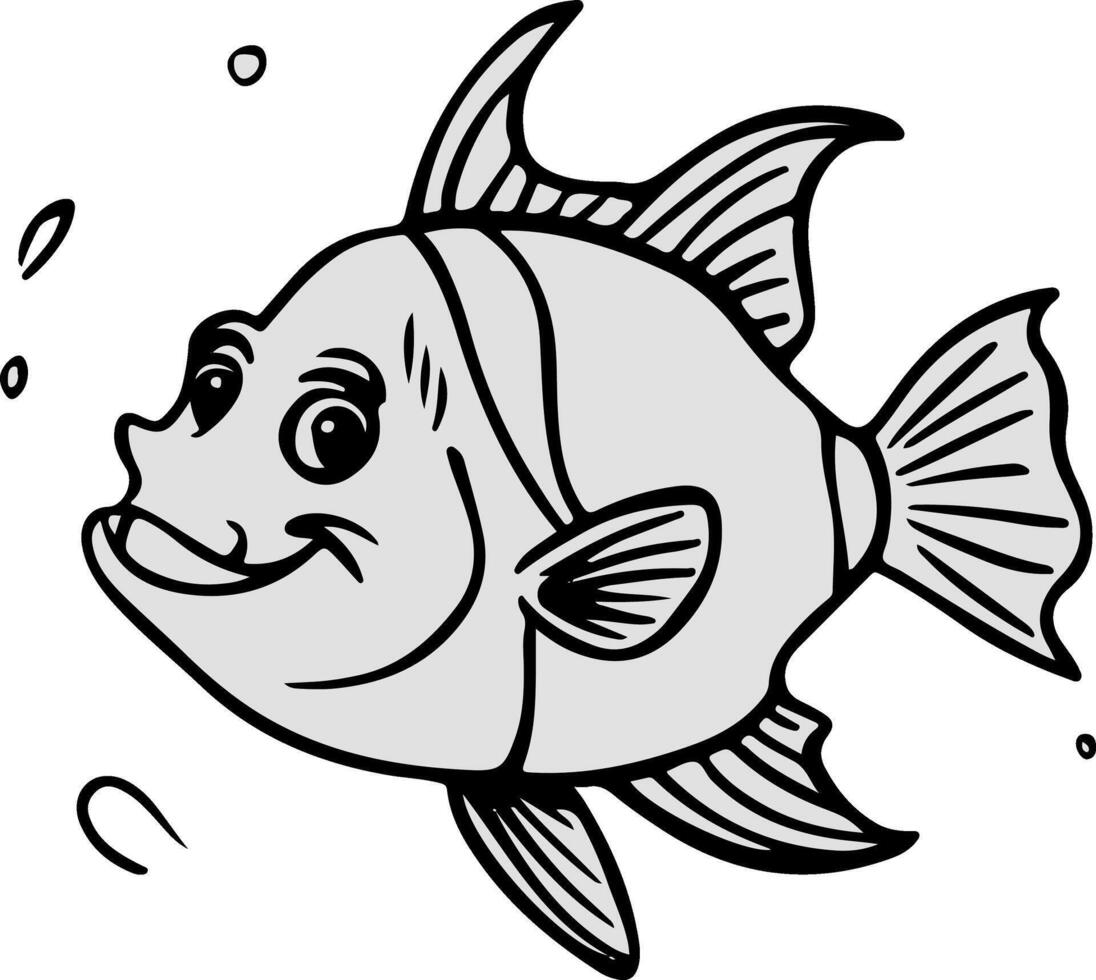 Artwork of tiger fish vector
