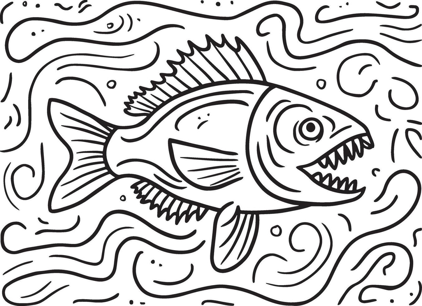 Illustrator Artwork of piranha vector