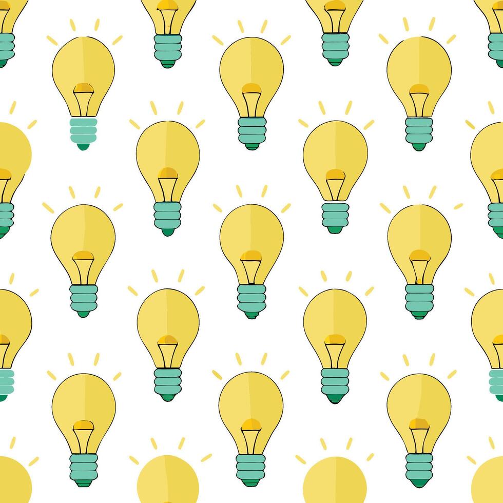 Pattern design with bulb vector