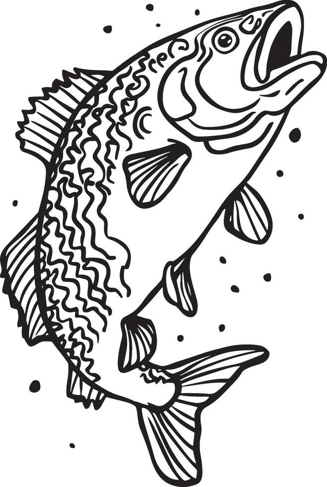 Artwork of cod fish vector
