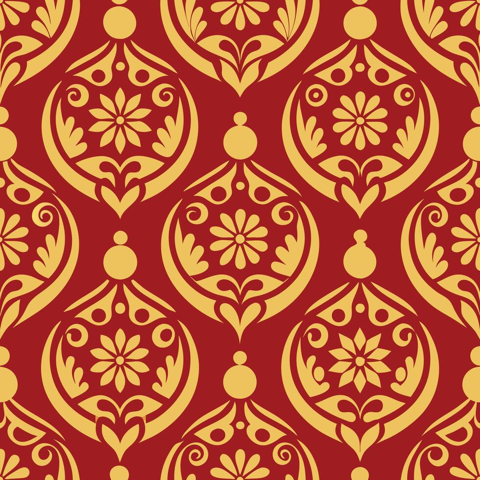 Seamless pattern design with ornaments vector
