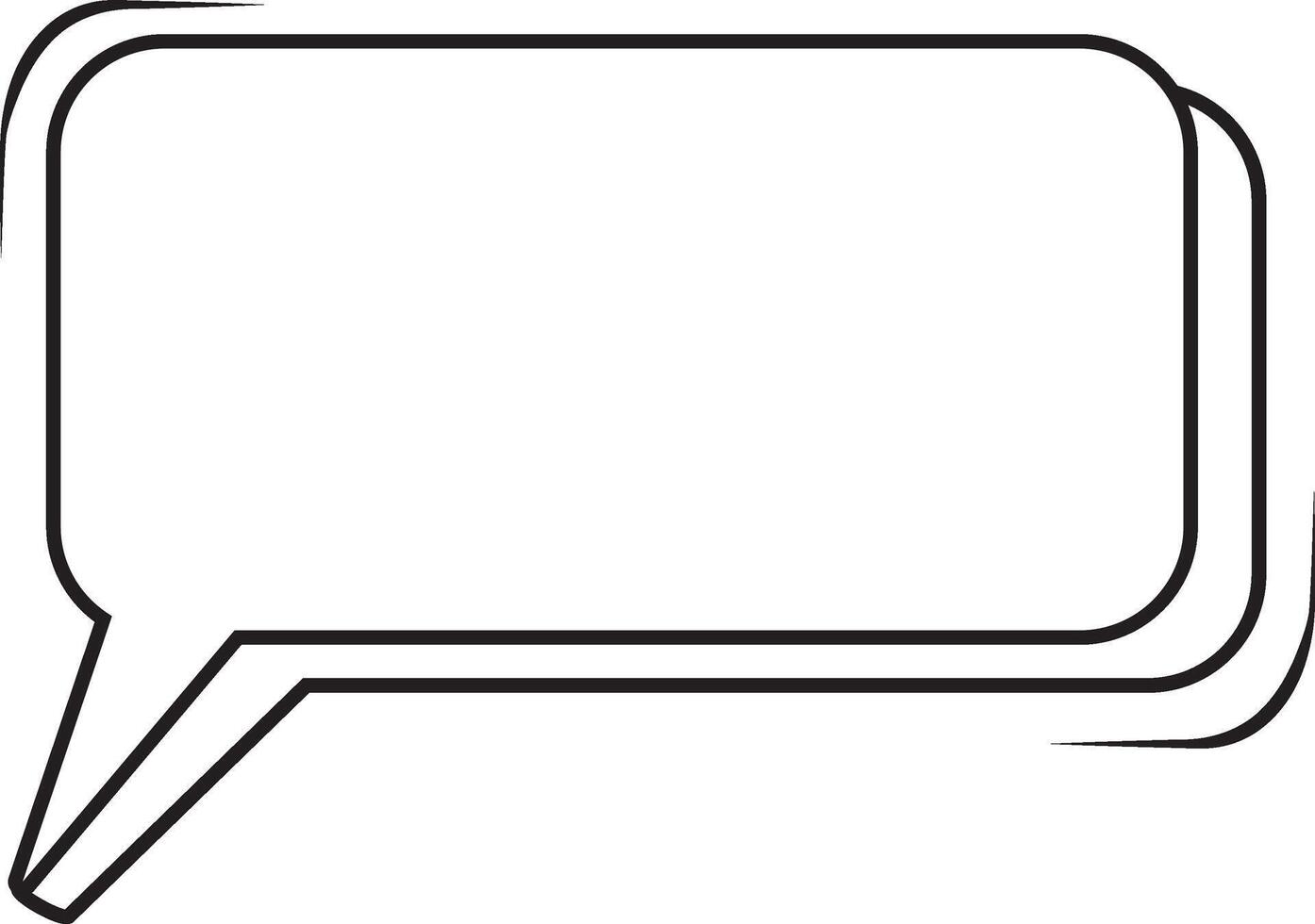 hand drawn speech bubble, ellements illustration vector