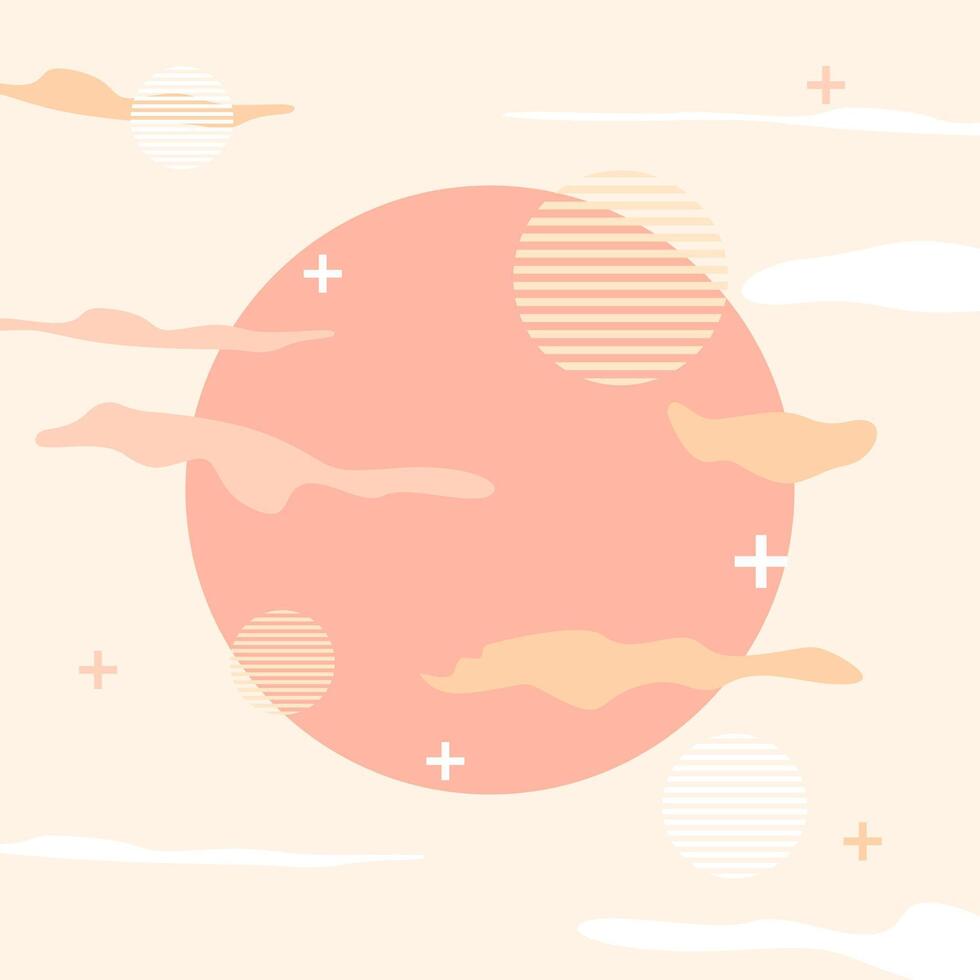 Abstract background with geometric shapes in pastel colors. illustration. vector