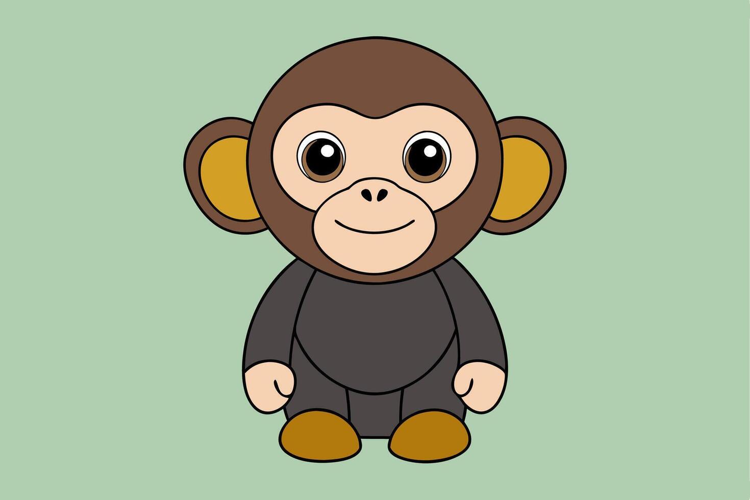 Stunning Chimpanzee Graphic Design Element for Creative Projects, Perfect for digital and print use. vector