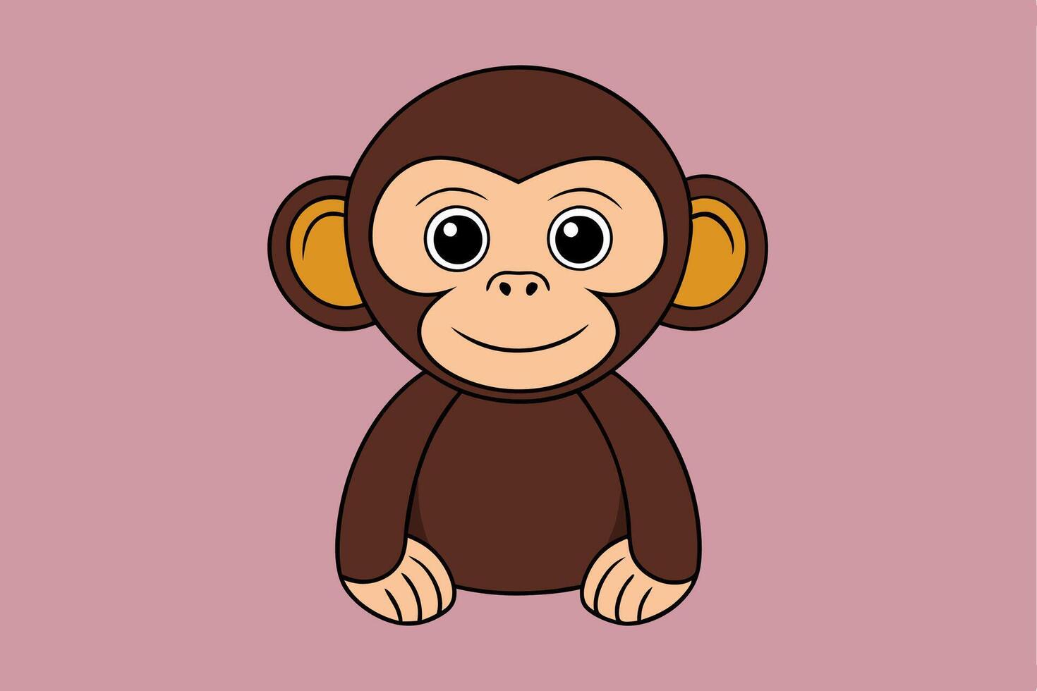 Stunning Chimpanzee Graphic Design Element for Creative Projects, Perfect for digital and print use. vector