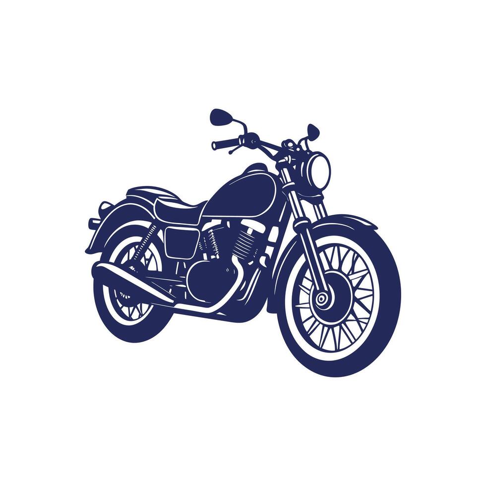 motorcycle silhouettes Clip art isolated illustration on white background vector