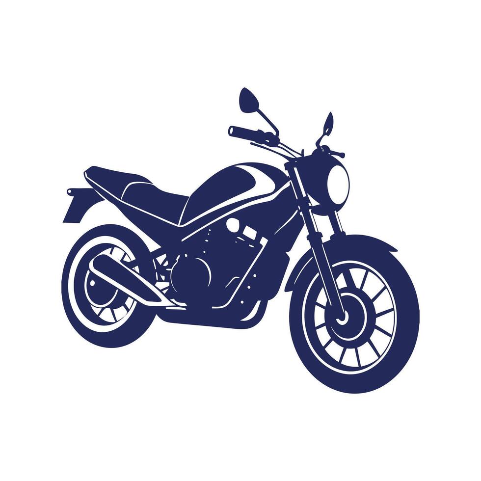 motorcycle silhouettes Clip art isolated illustration on white background vector