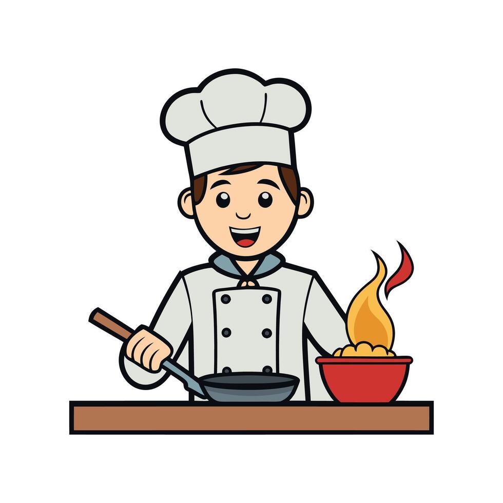 Chef clip art isolated illustration on white background vector