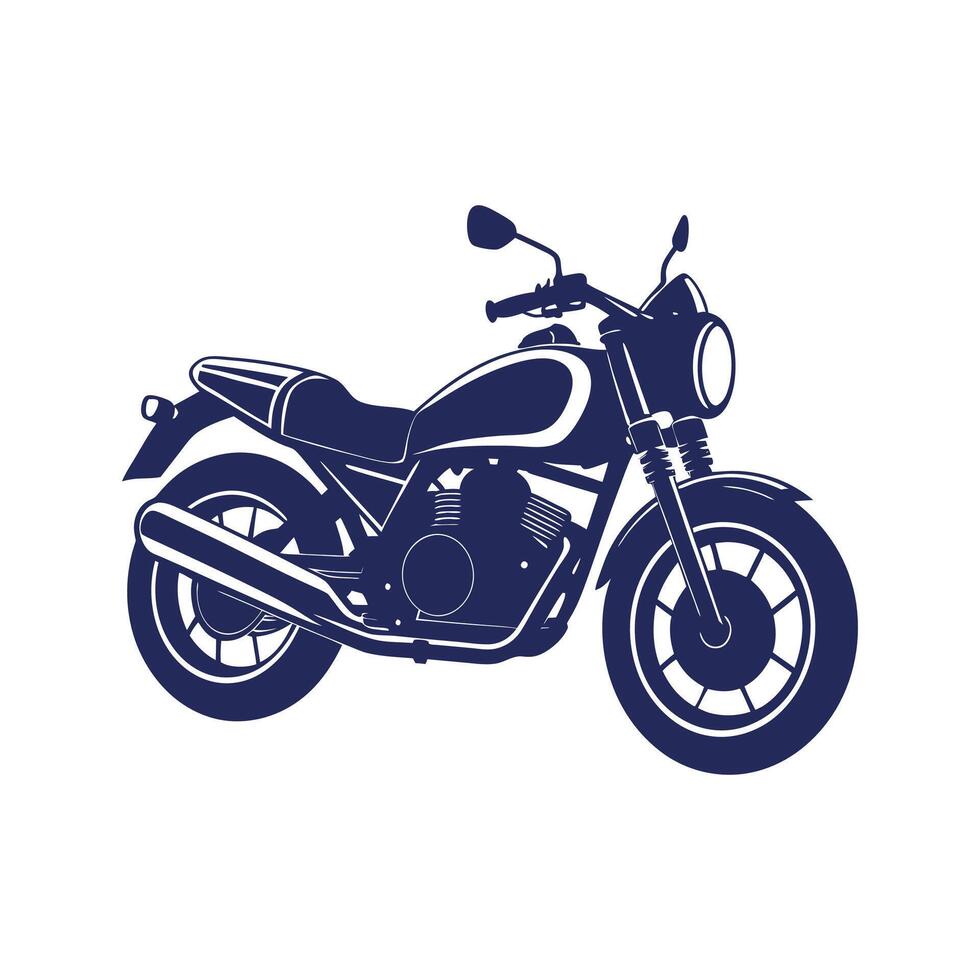 motorcycle silhouettes Clip art isolated illustration on white background vector