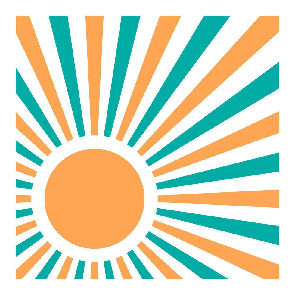 Retro Sunburst clipart Element Decoration vector
