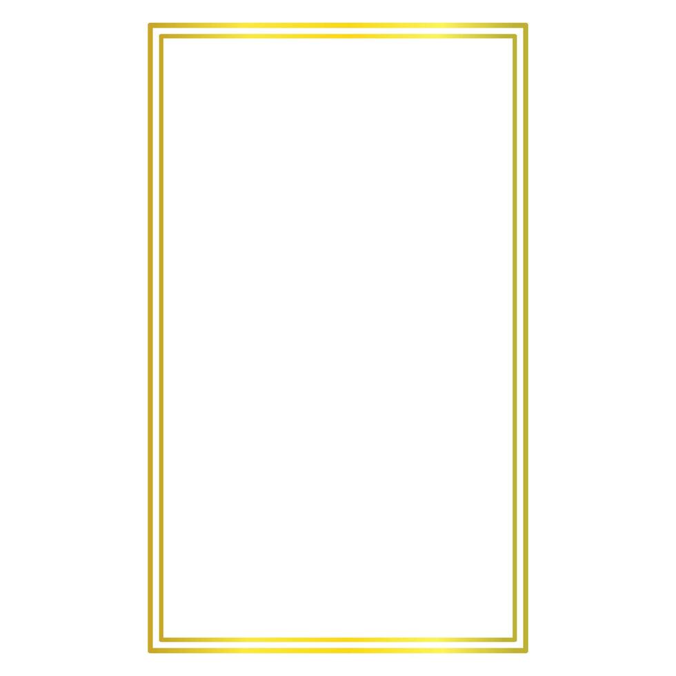 Gold Aesthetic Line Art Frame Clipart vector