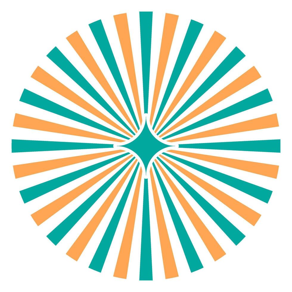 Retro Sunburst clipart Element Decoration vector