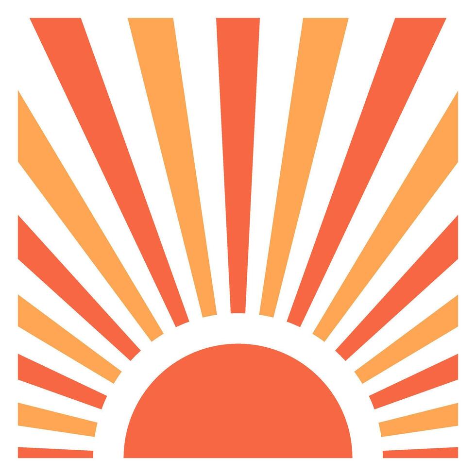 Retro Sunburst clipart Element Decoration vector