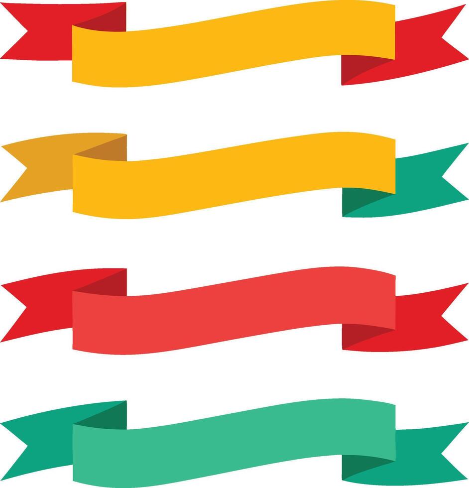 Set of Ribbon Design vector