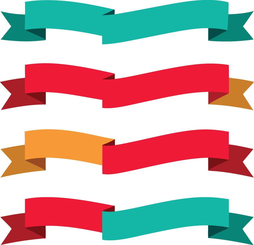 Set of Ribbon Design vector