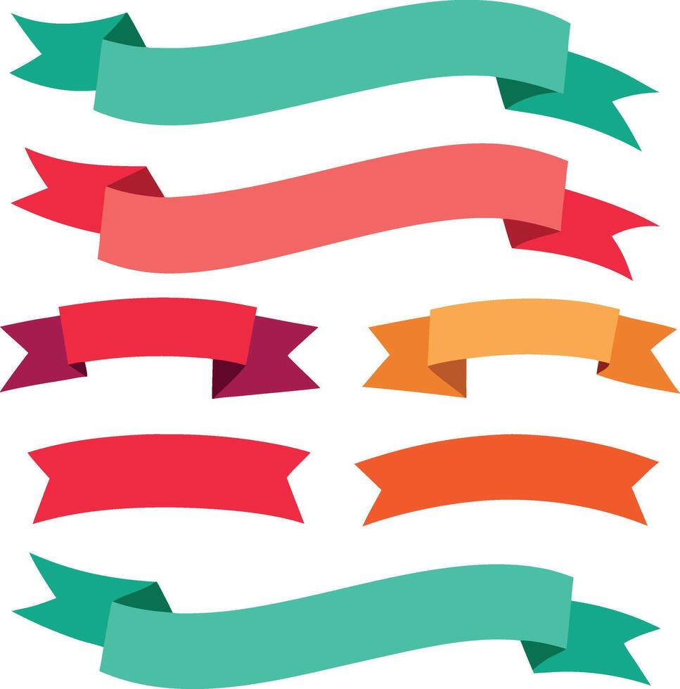 Set of Ribbon Design vector