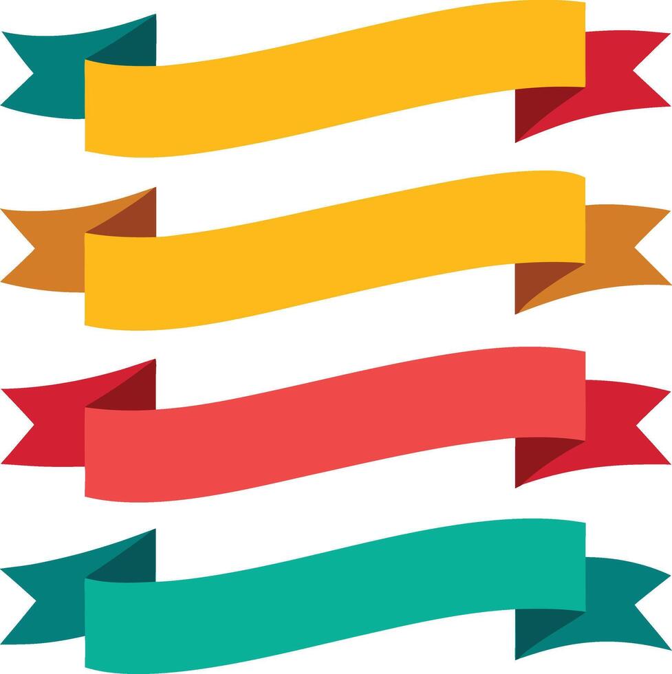 Set of Ribbon Design vector